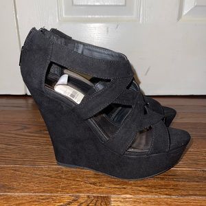 Madden girl black wedges size 8.5
